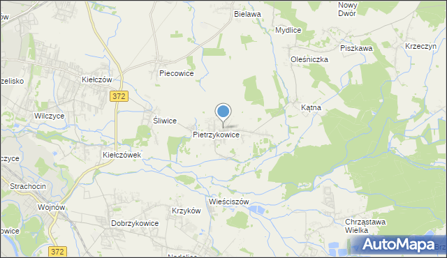 mapa Brzezia Łąka, Brzezia Łąka na mapie Targeo